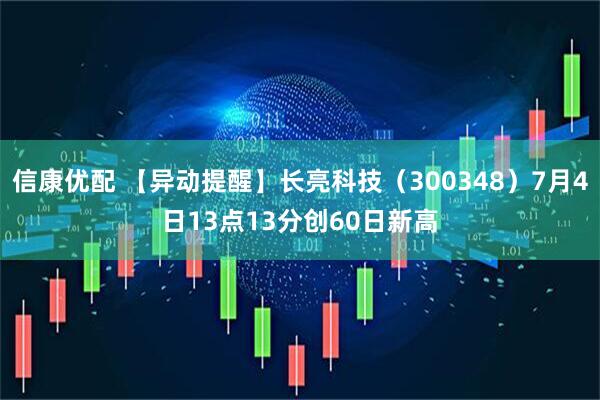 信康优配 【异动提醒】长亮科技（300348）7月4日13点13分创60日新高